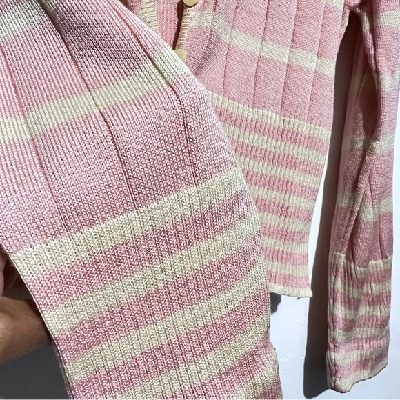 Caroll Elegance pink pastel cardigan sweater knit set size small : Box 006: - Picture 11 of 11